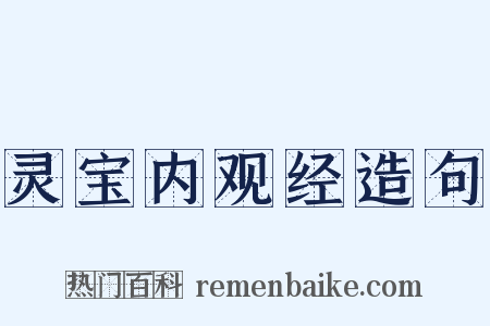 灵宝内观经造句是什么意思的图片